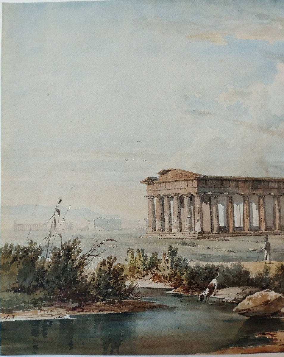 Giacinto Gigante Aquarelle Paestum-photo-3