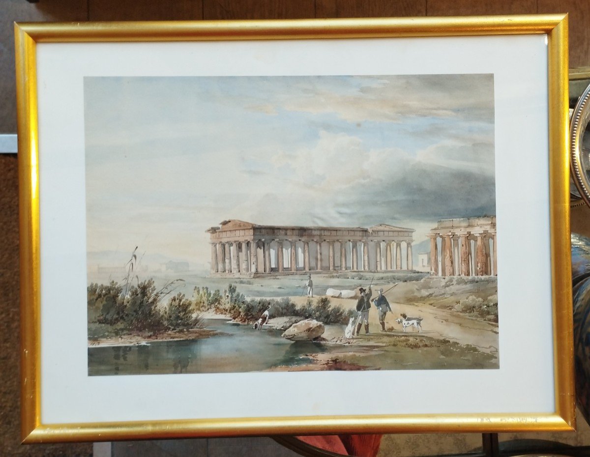 Giacinto Gigante Aquarelle Paestum-photo-4