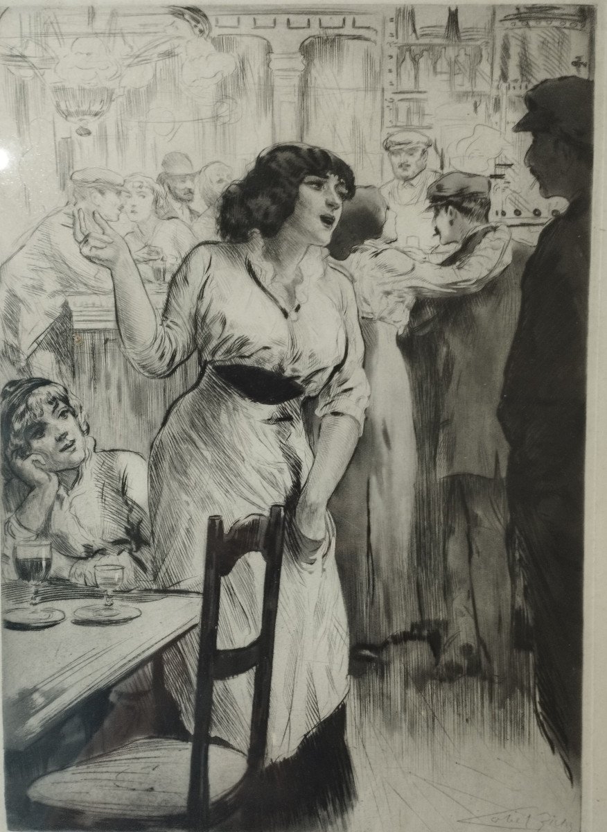 Strong Water "parisian Bistro Scene" By Alméry Lobel Riche