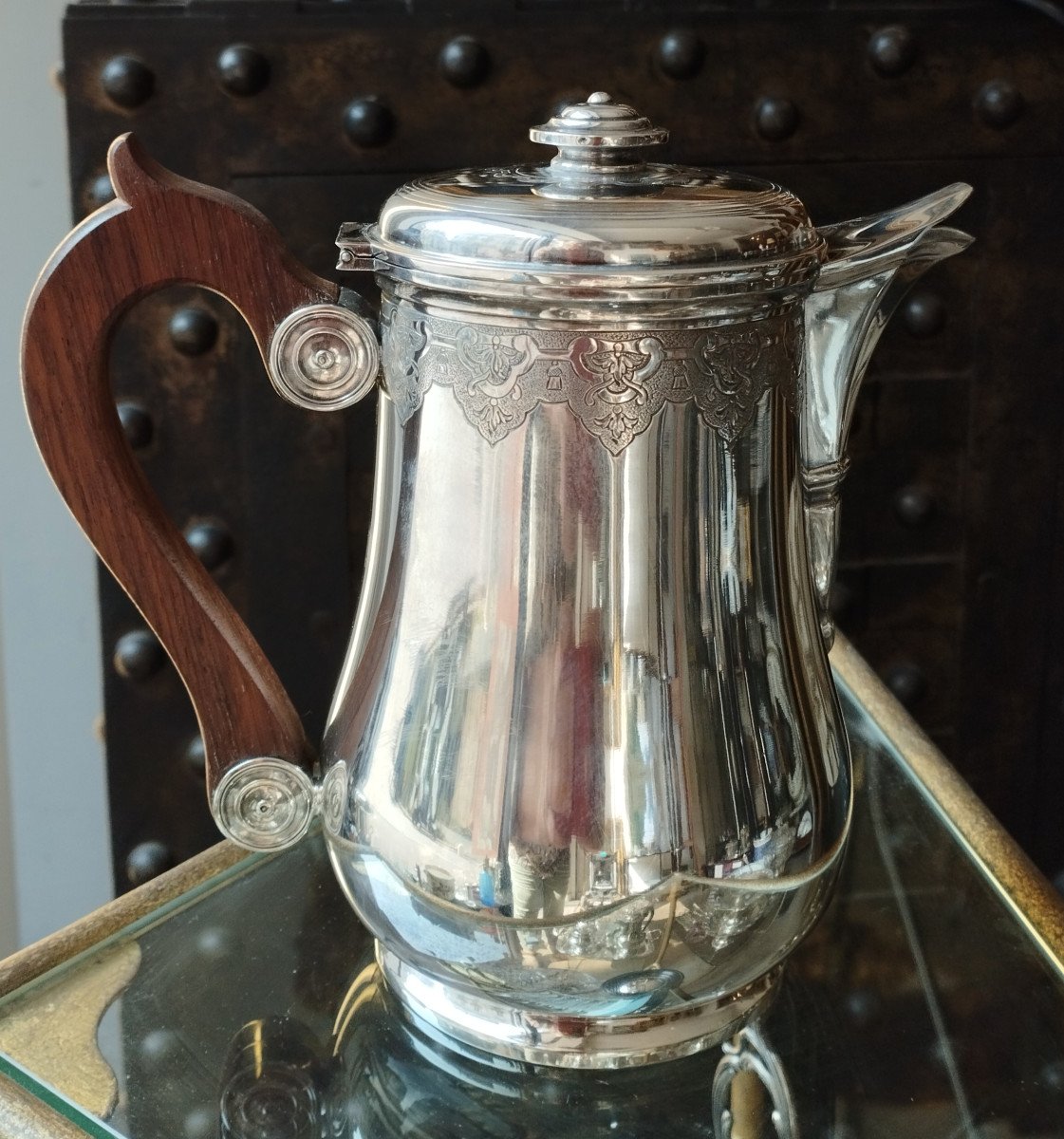 Goldsmith Tétard Frères Sterling Silver Teapot Jug-photo-3