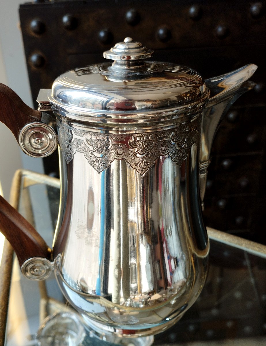 Goldsmith Tétard Frères Sterling Silver Teapot Jug-photo-2
