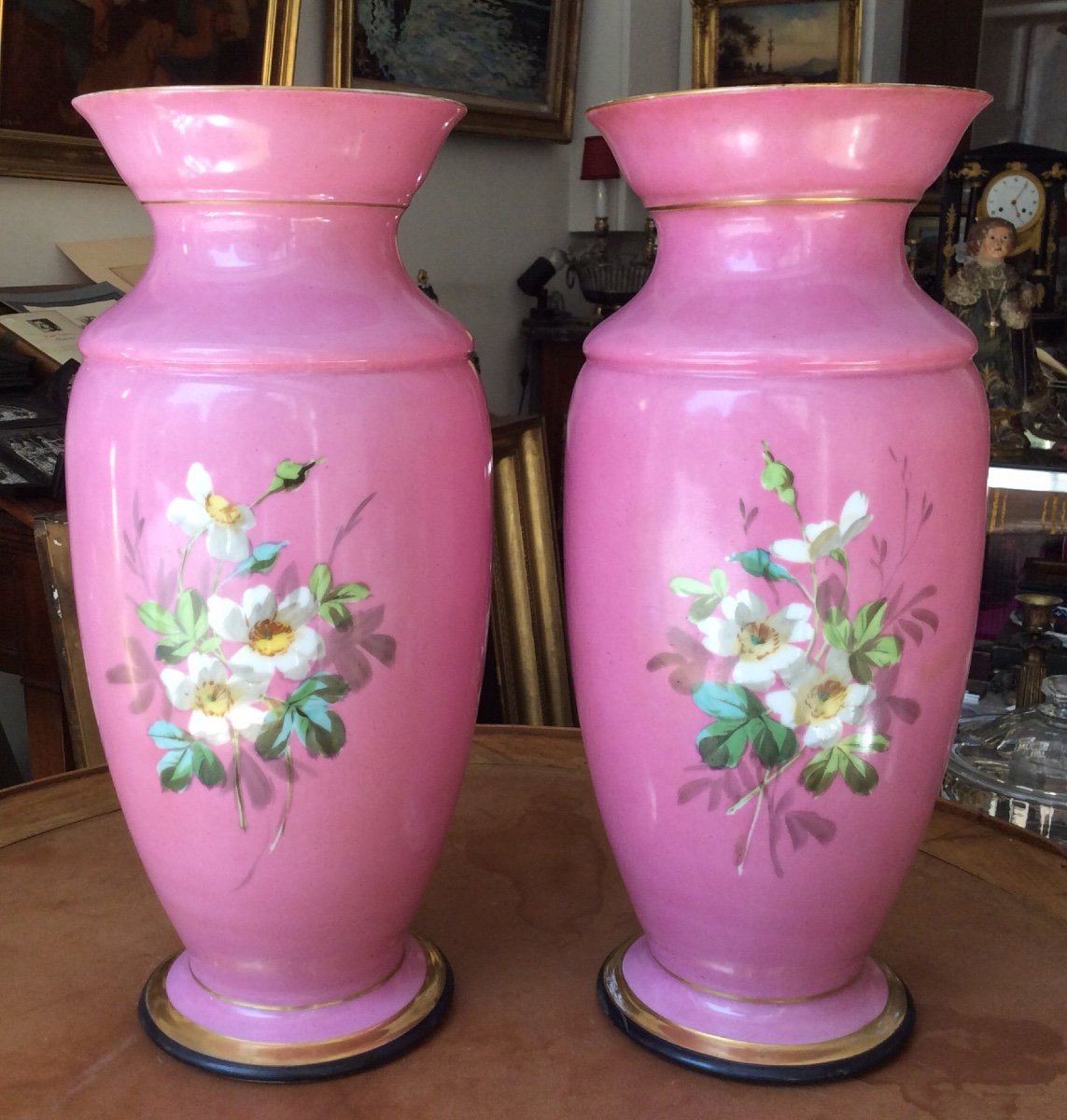 Pair Of XIXth Paris Porcelain Vases-photo-3