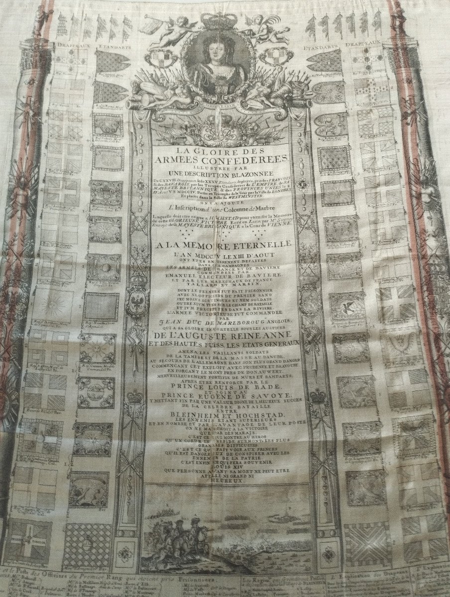 "the Glory Of The Confederate Armies" Printing On 18th Century Fabric
