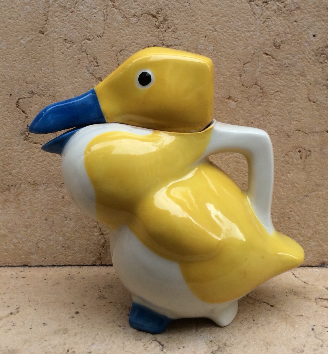 Porcelain “duck” Pitcher By édouard Marcel Sandoz, Limoges-photo-2