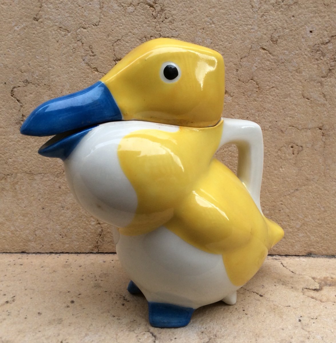 Porcelain “duck” Pitcher By édouard Marcel Sandoz, Limoges-photo-3