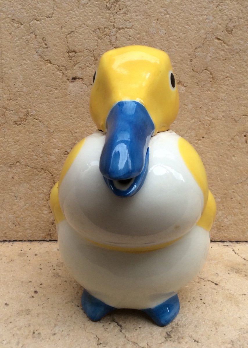 Porcelain “duck” Pitcher By édouard Marcel Sandoz, Limoges-photo-1
