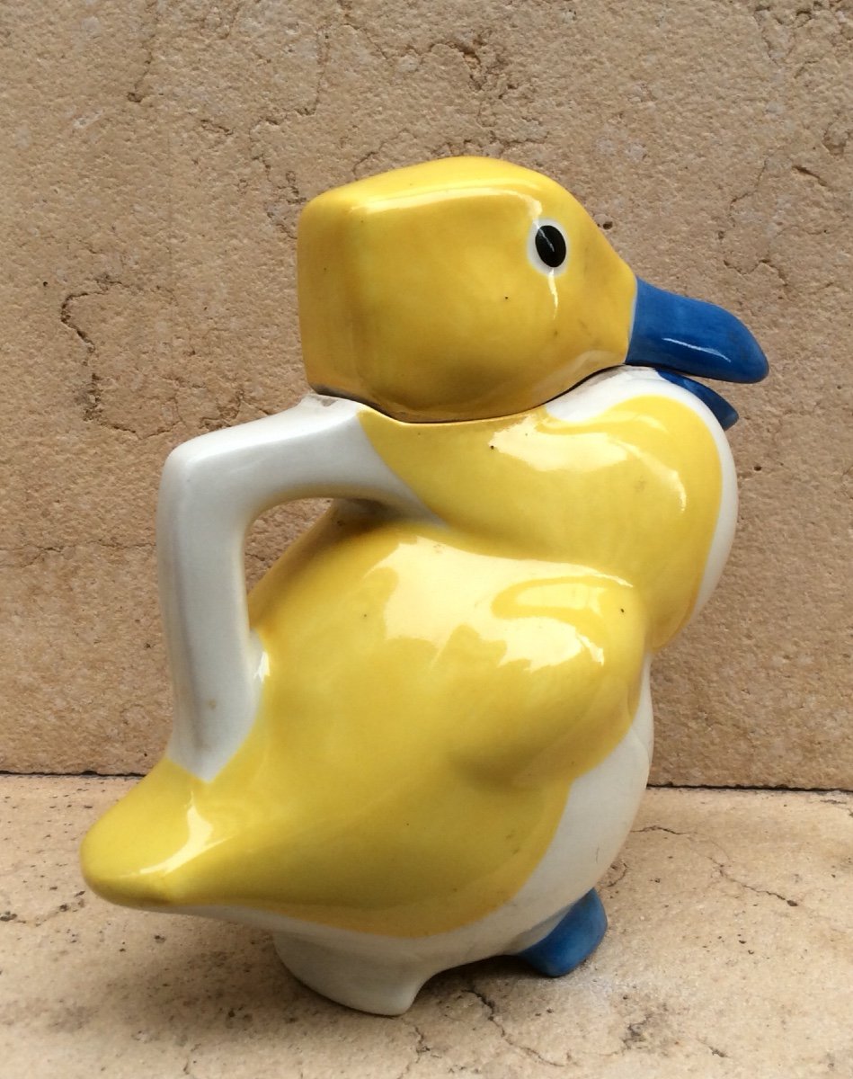 Porcelain “duck” Pitcher By édouard Marcel Sandoz, Limoges-photo-2