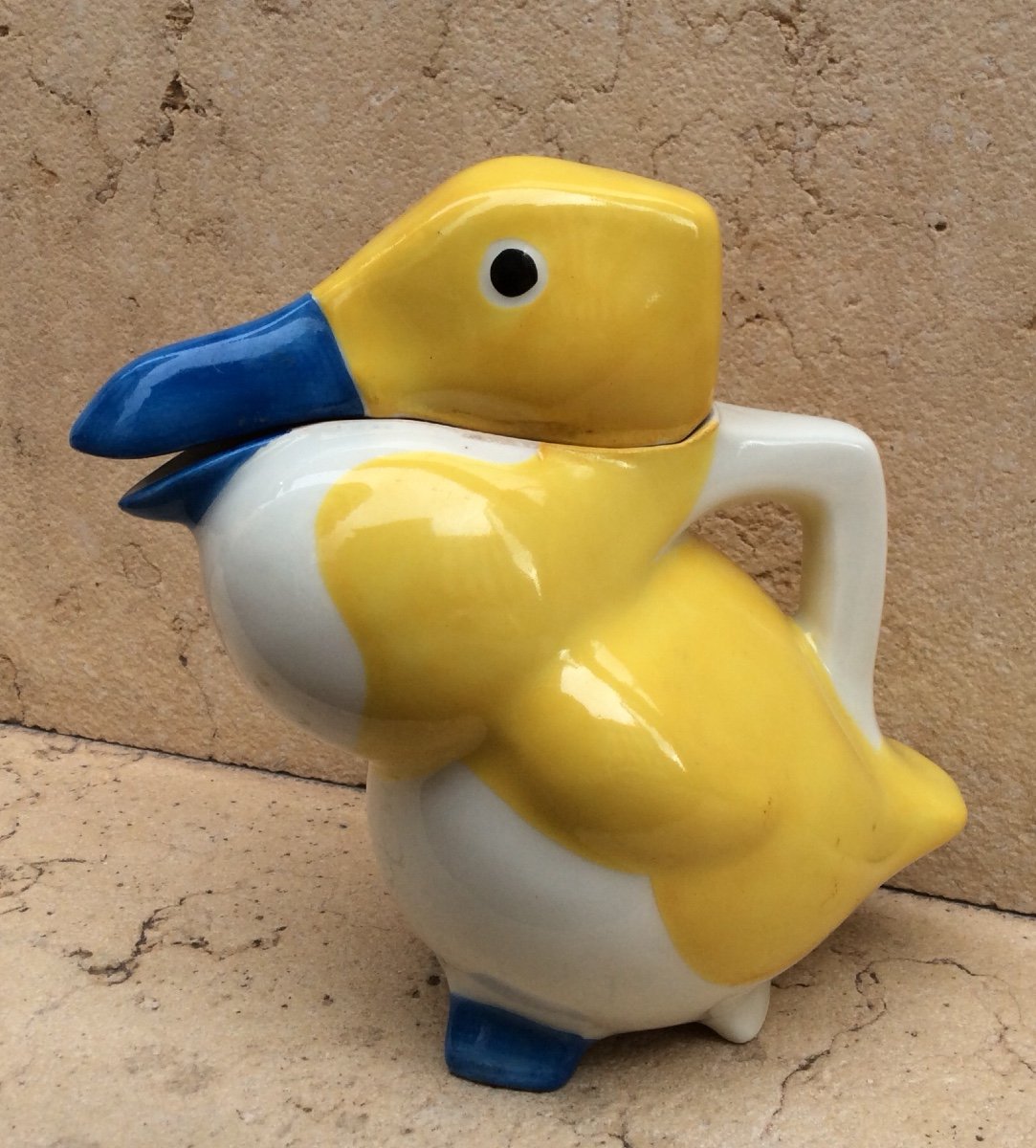 Porcelain “duck” Pitcher By édouard Marcel Sandoz, Limoges