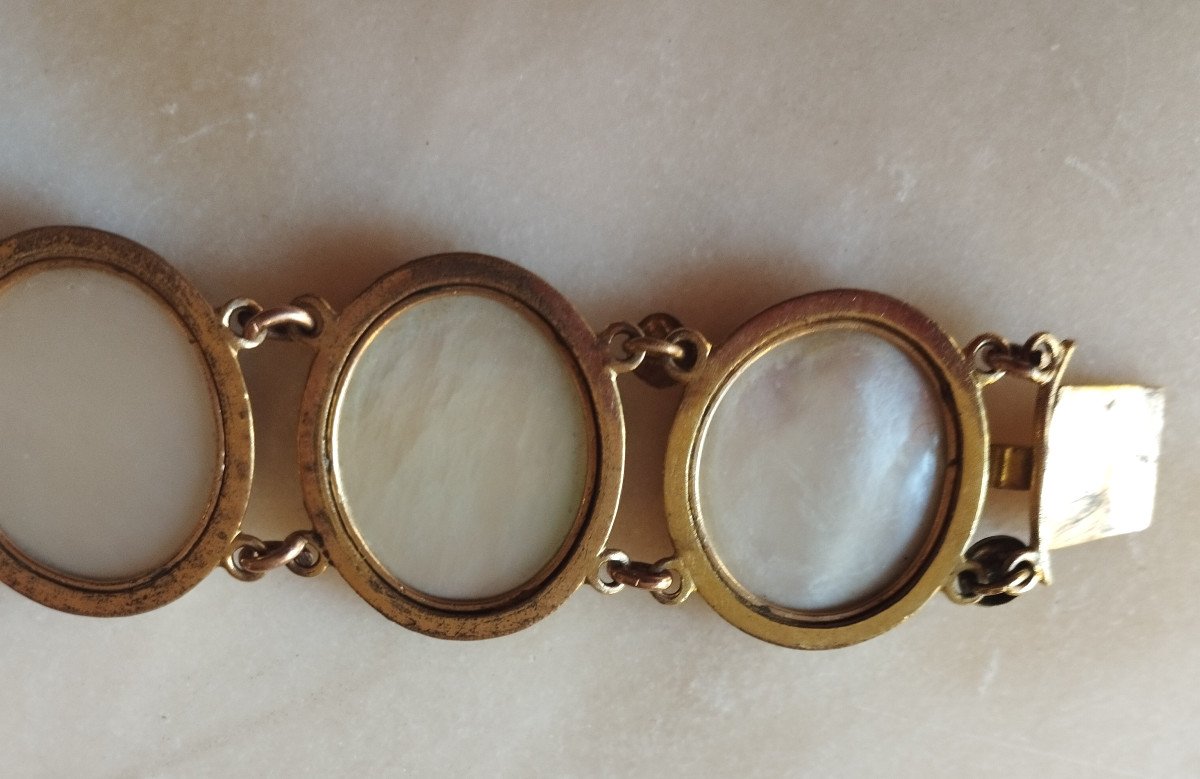 Bracelet Médaillons en fixés sous verre XVIII-photo-2