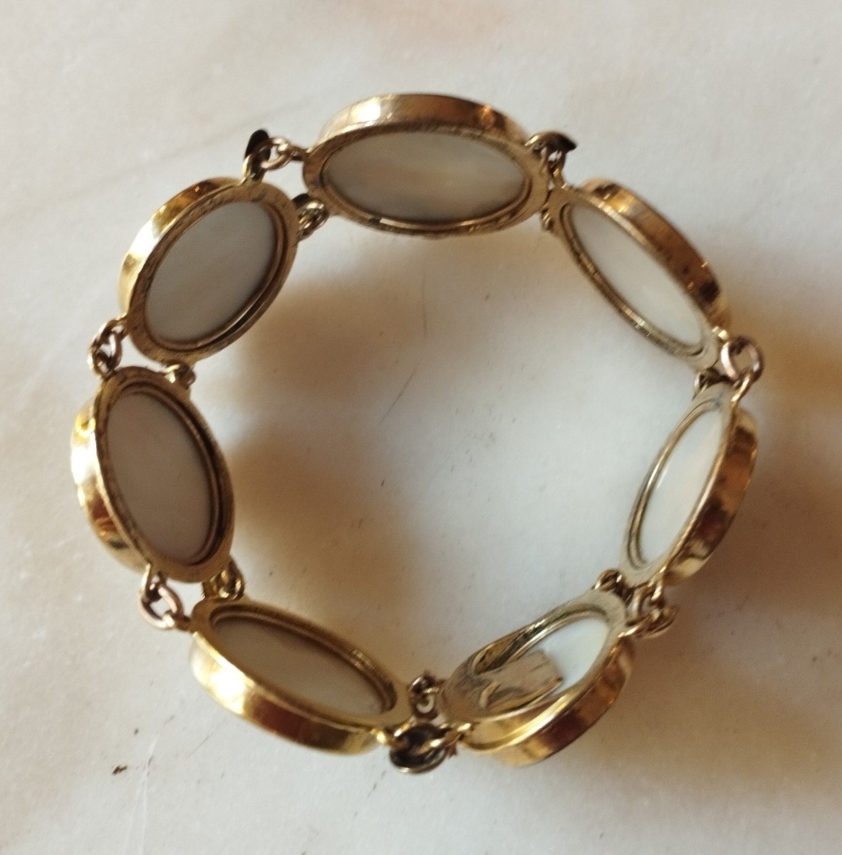 Bracelet Médaillons en fixés sous verre XVIII-photo-3
