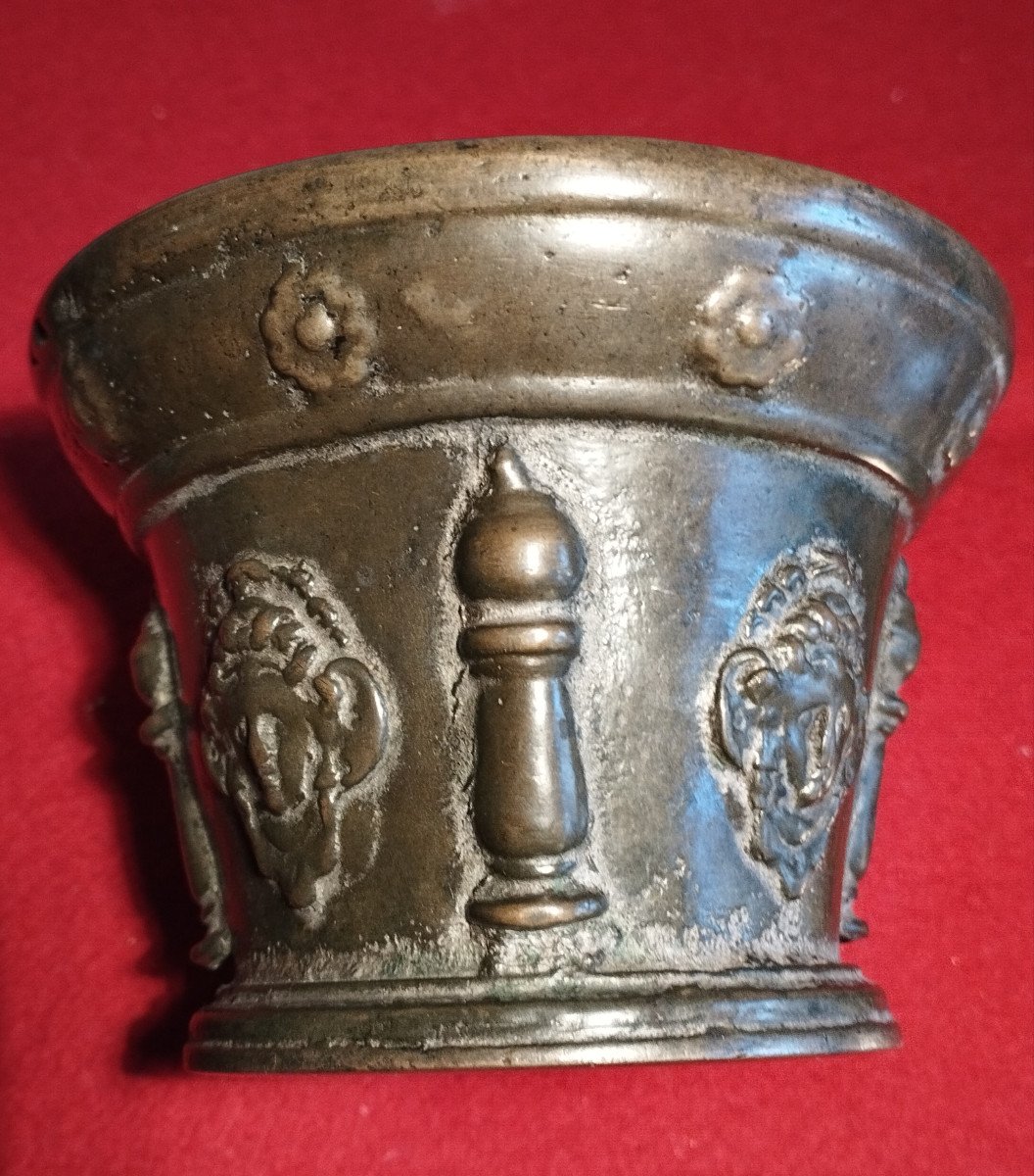 17th Century Bronze Mortar Puy En Velay-photo-3