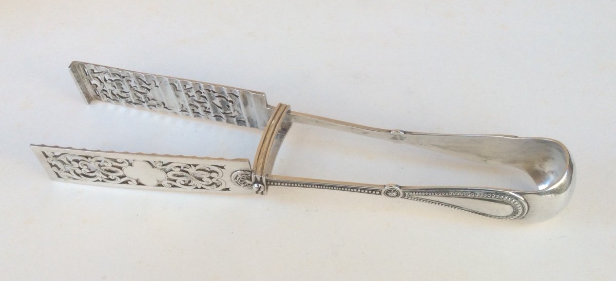 Gombaud Asparagus Tongs In Silver Metal 
