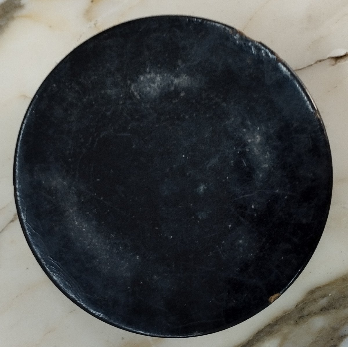 Tabatière Ronde En Papier Maché Portrait d'un Juif-photo-4