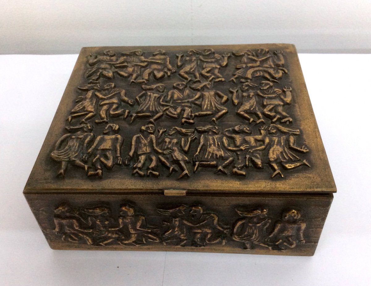 Bronze Box By Jajesnica Robert 20th Century-photo-3