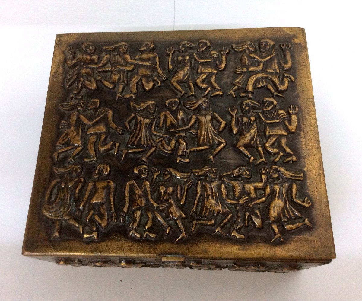 Bronze Box By Jajesnica Robert 20th Century-photo-4