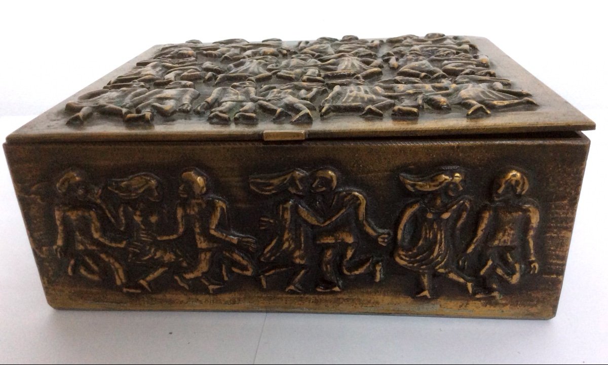 Bronze Box By Jajesnica Robert 20th Century-photo-1