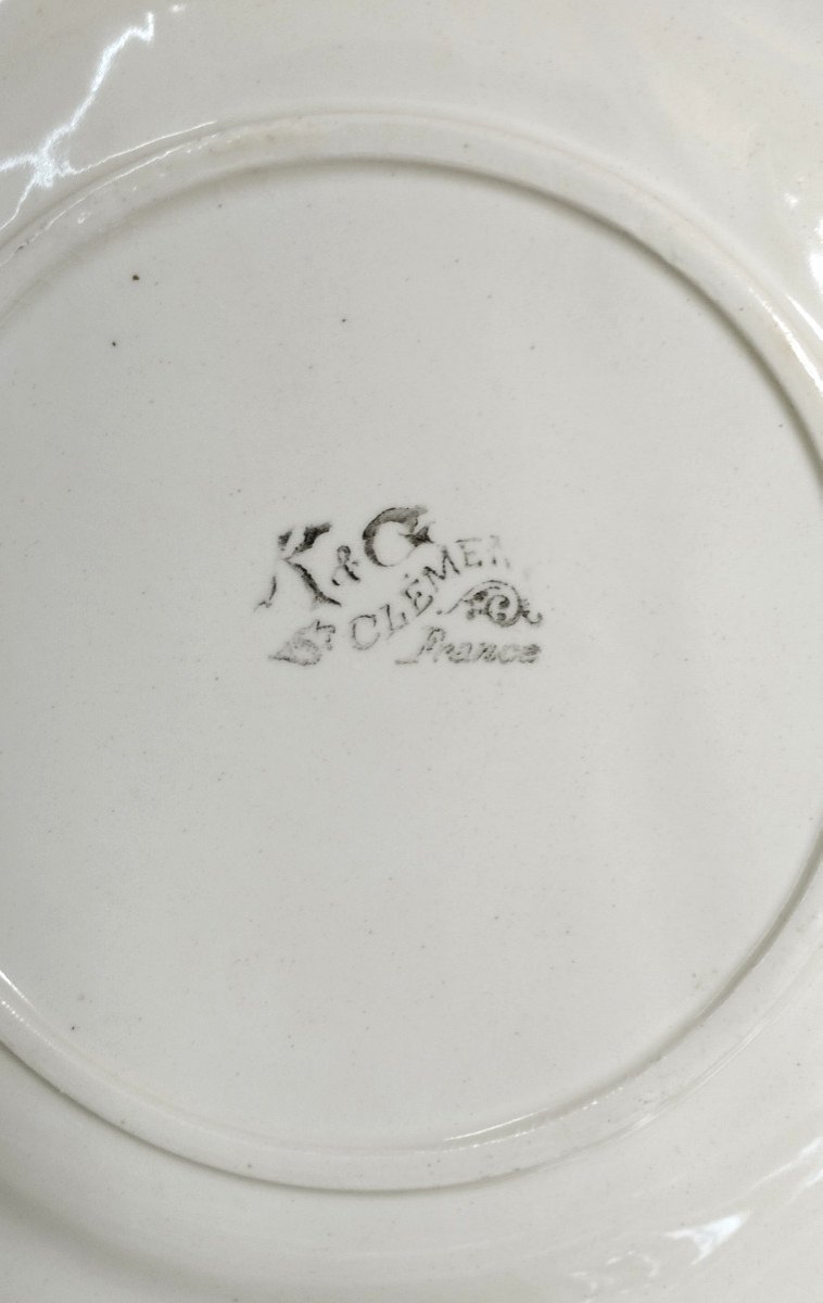 Keller & Guerin St Clément 6 Asparagus Plates Early 20th Century-photo-4