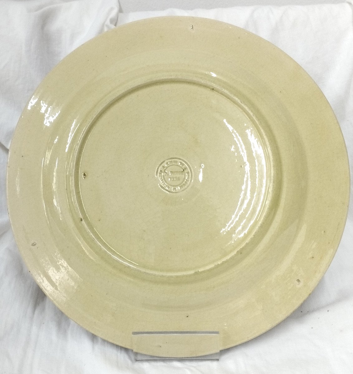 F. Pichon Uzès Plate With Marbled Decoration "the Tree" Early 20th Century-photo-3