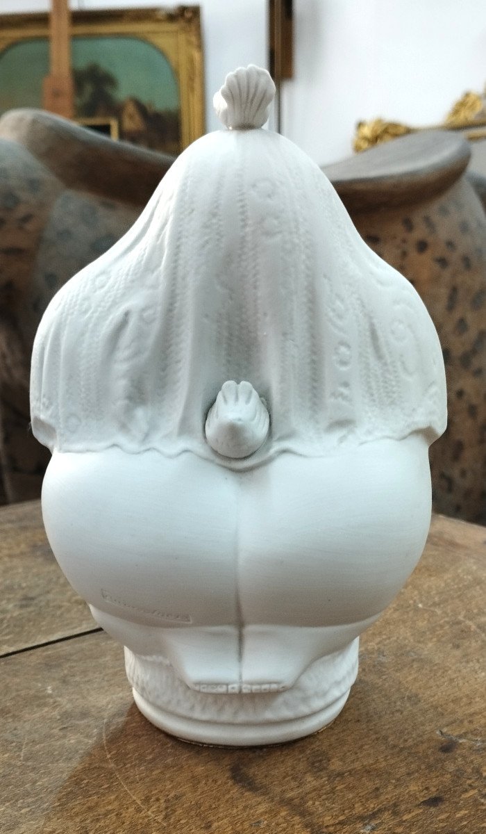 MESA Ricardo " Femme aux oiseaux " Sculpture en biscuit  XX-photo-3