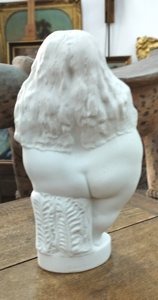 MESA Ricardo " Femme au mouchoir " Sculpture en biscuit  XX-photo-3