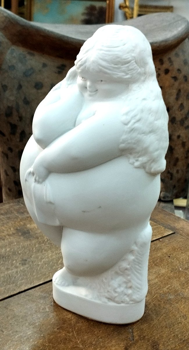 MESA Ricardo " Femme au mouchoir " Sculpture en biscuit  XX-photo-1