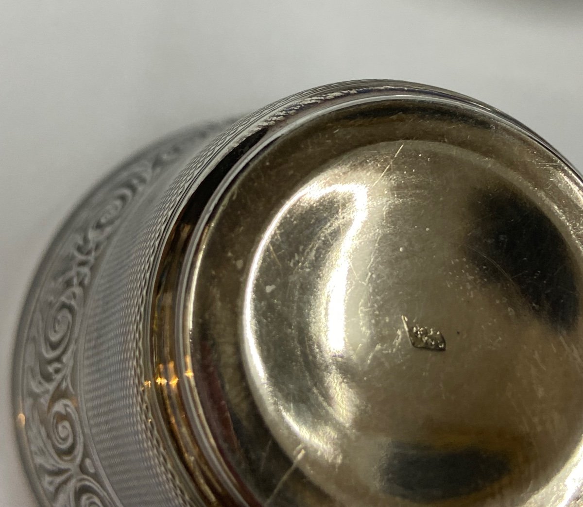 Tasse et sous tasse en argent XIX-photo-5