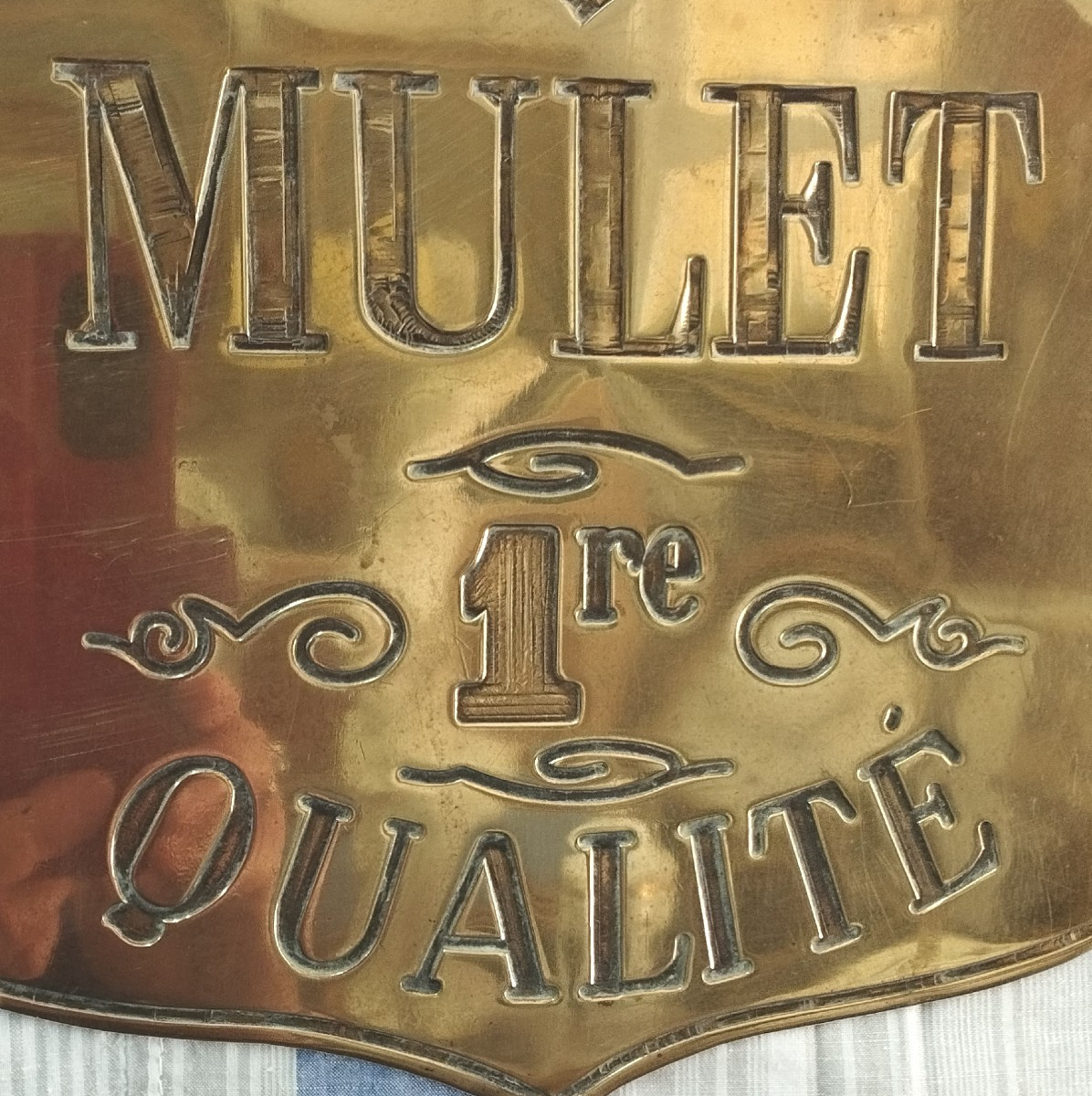 Ancienne Plaque Publicitaire Mulet  1 ère qualité -photo-2