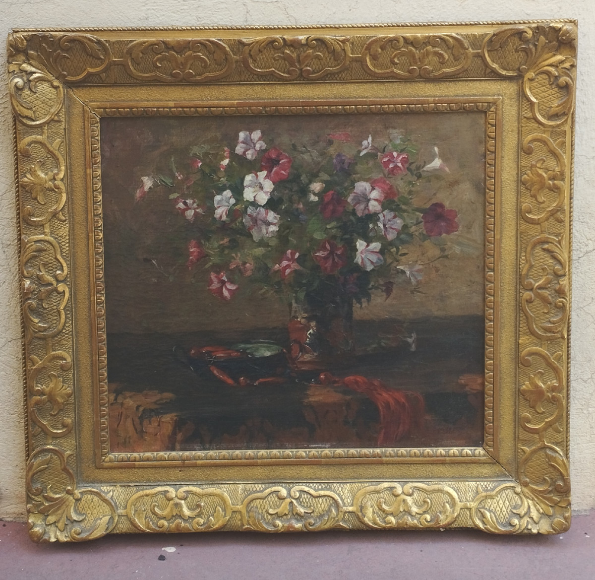 Eyskens Felix " Bouquet de Fleurs " huile sur toile-photo-2