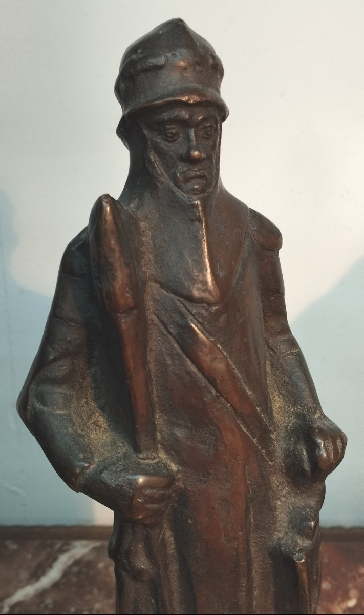 Bronze Knight Of The Crusades 20th Century-photo-2