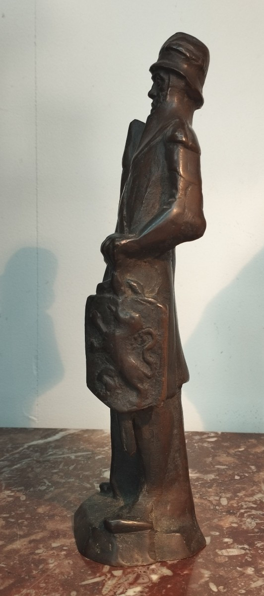 Bronze Knight Of The Crusades 20th Century-photo-4