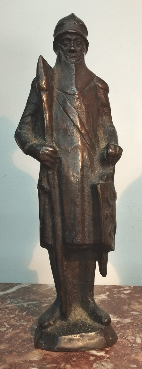 Bronze Knight Of The Crusades 20th Century