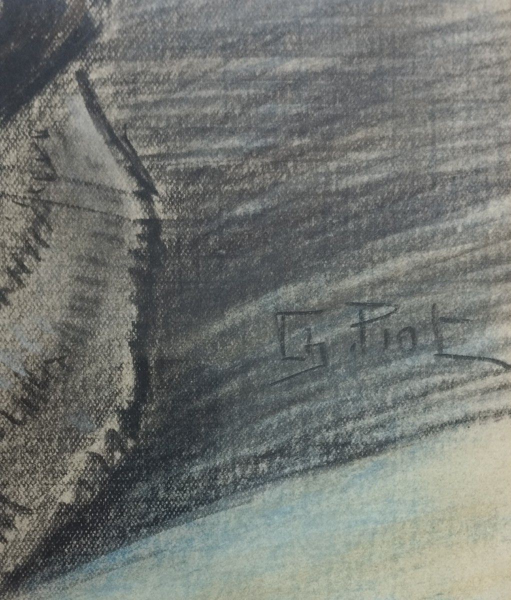 Charles Piot "siamese Cat" Colored Pencil Drawing/paper-photo-3