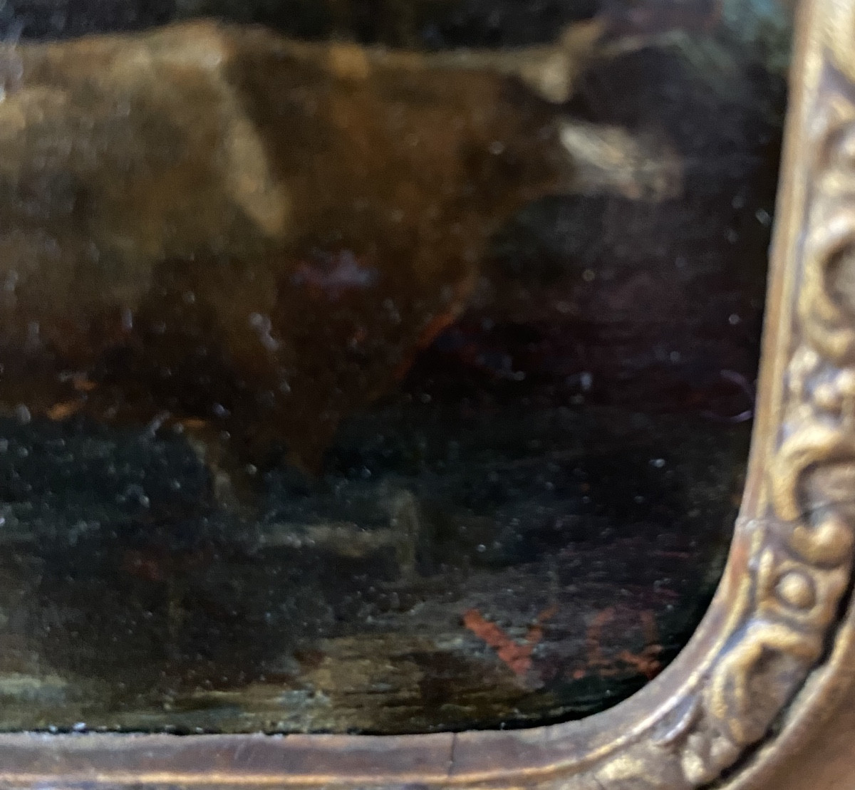 Paire de tableaux huile sur bois XIX-photo-2