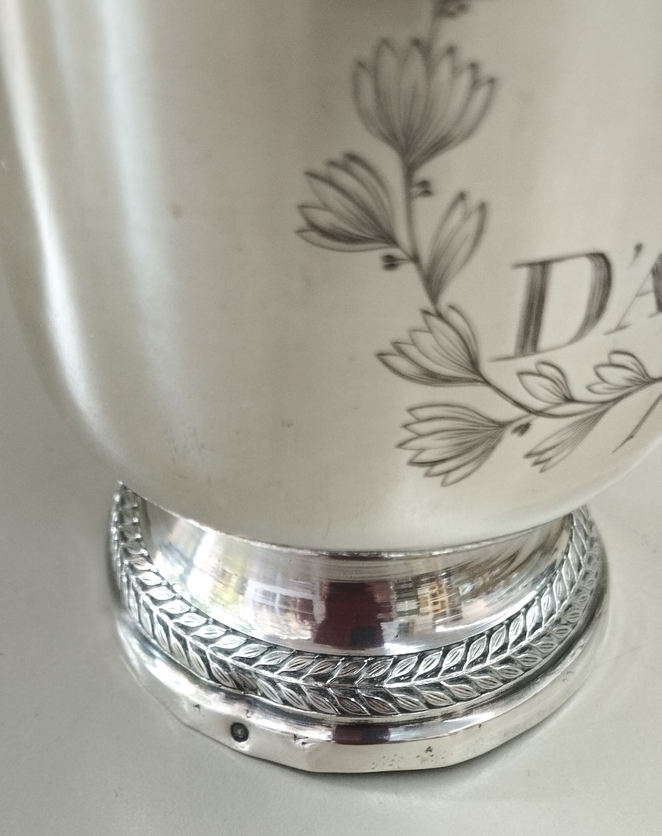 Old Silver Cup "gift Of Friendship" Cooper 19th Century-photo-2