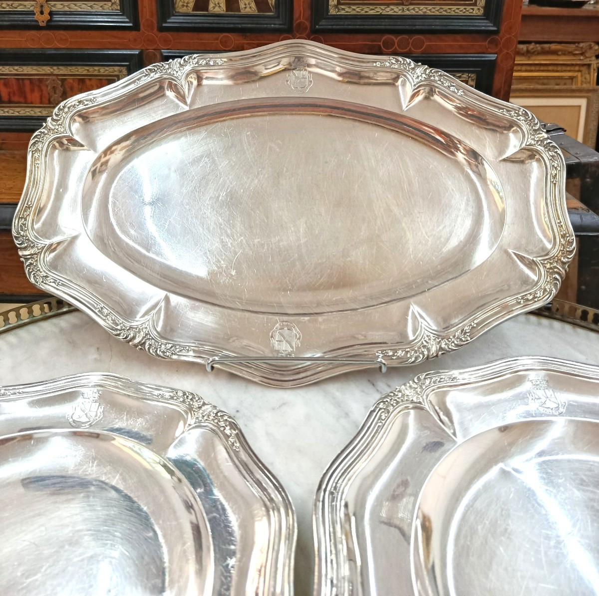 3 plats de service Argent Puiforcat XIX-photo-3