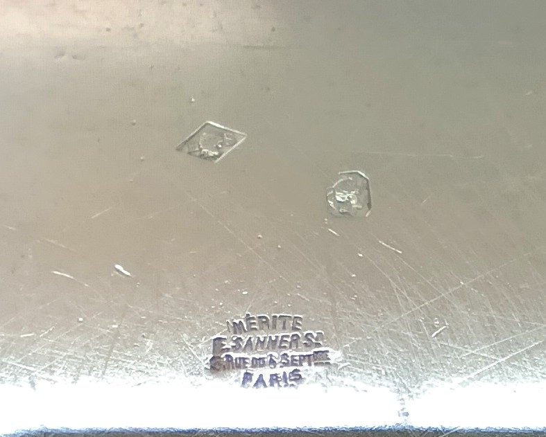 Plat rond Argent  Orfèvre Émile Sanner XIX-photo-3