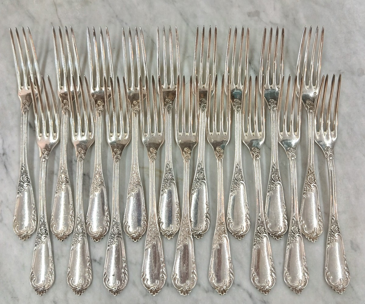 Ménagère de 114 couverts en Argent Victor Boivin  XIX-photo-4