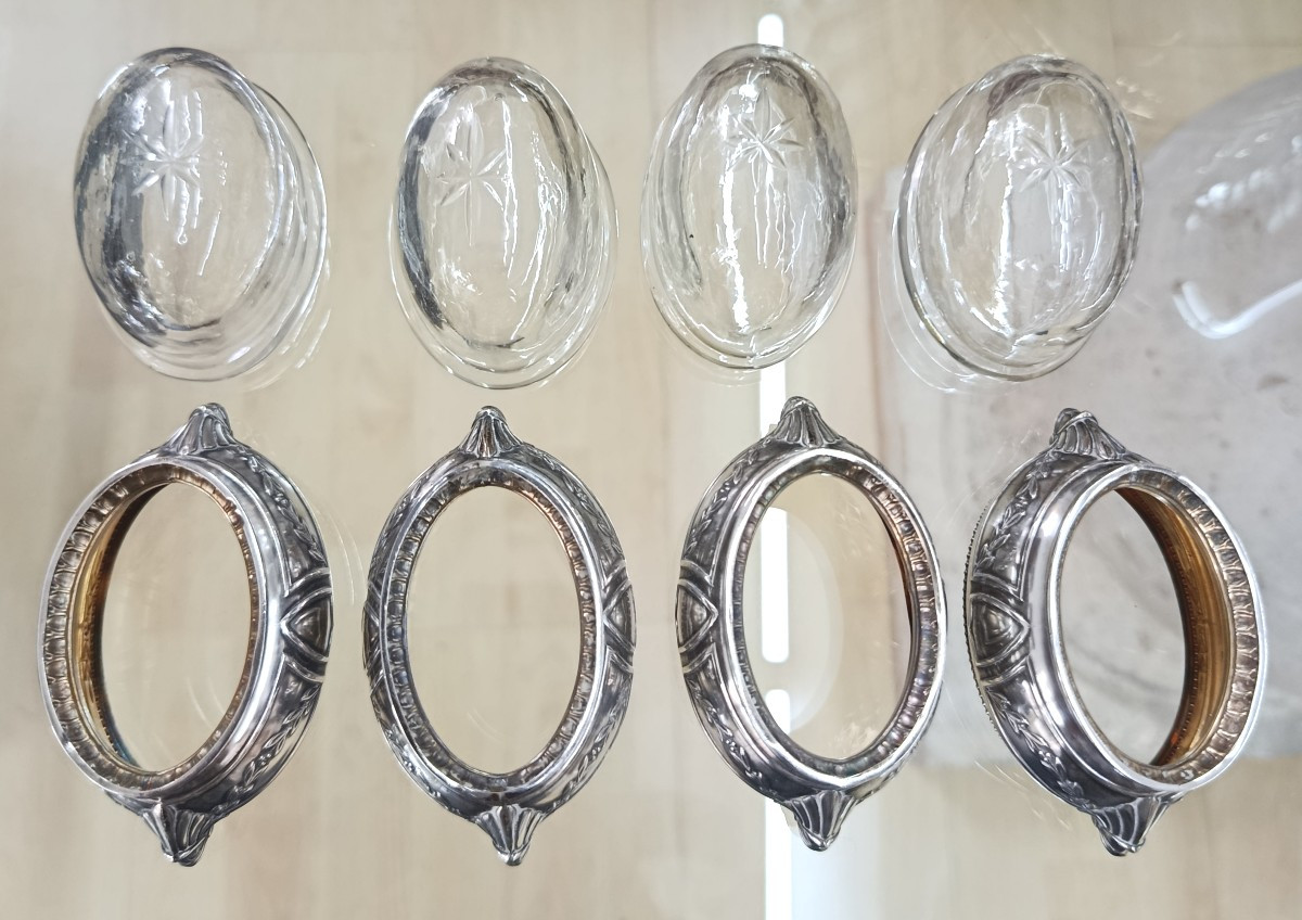 Box Of 4 Silver Salt Cellars Minerva T. Frères 1903-photo-4