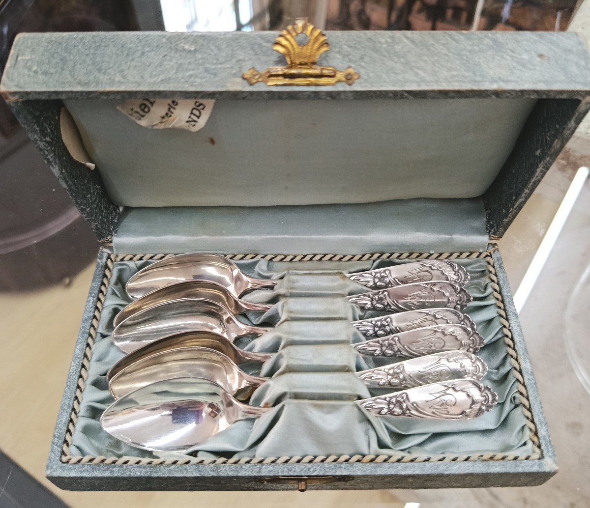 Set Of 6 Small Silver Spoons 800  Germany -photo-2