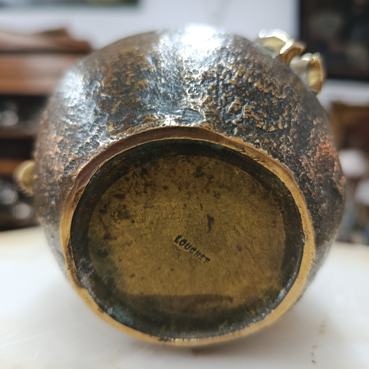Stoltenberg - Lerche Bronze  Vase aux Enfants Art nouveau-photo-3
