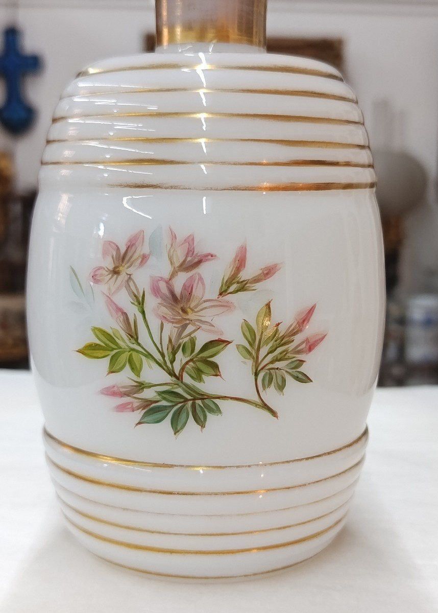 19th Century Opaline Barrel Bottle-photo-2