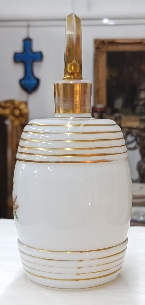 19th Century Opaline Barrel Bottle-photo-4