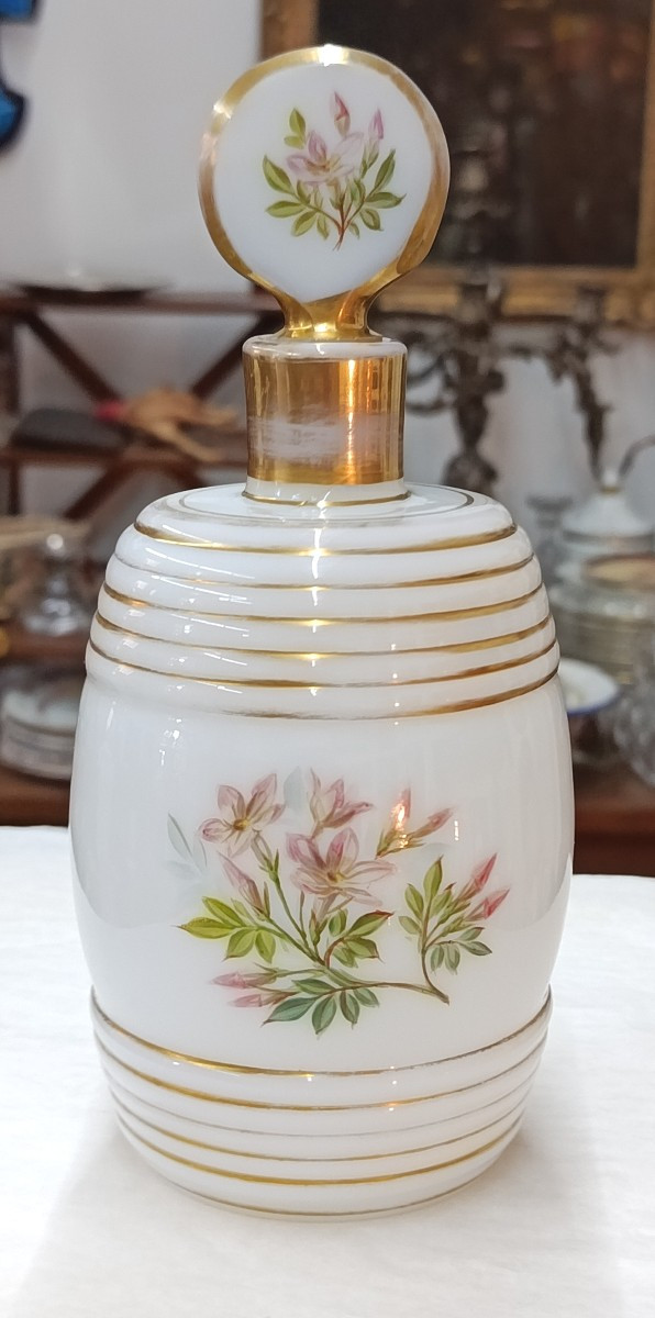 19th Century Opaline Barrel Bottle