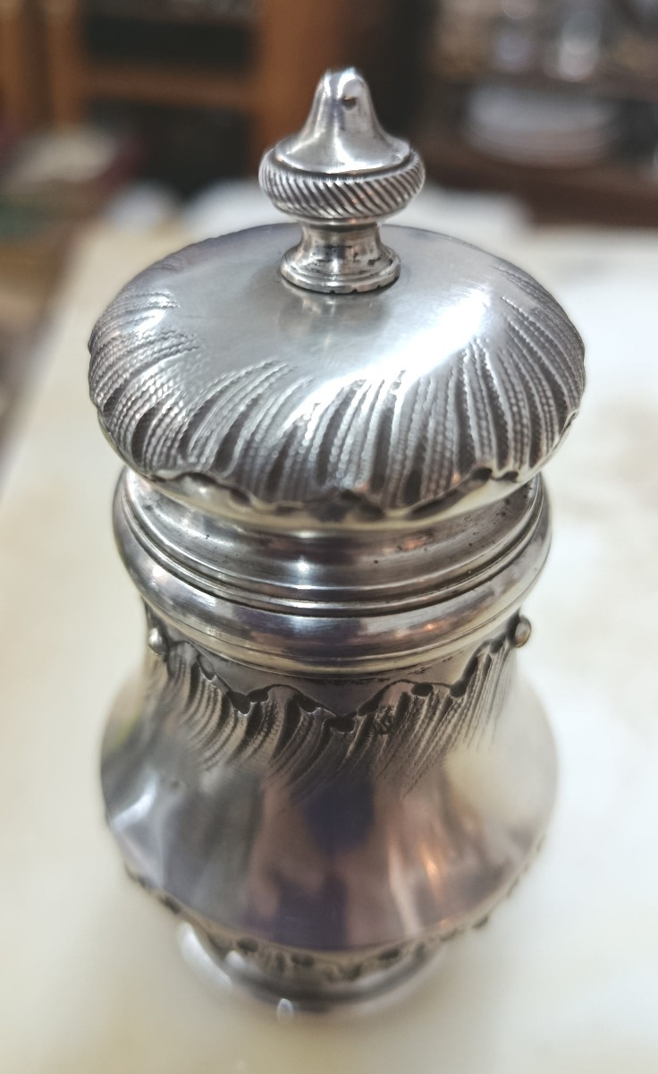 19th Century Silver Pepper Shaker-photo-2