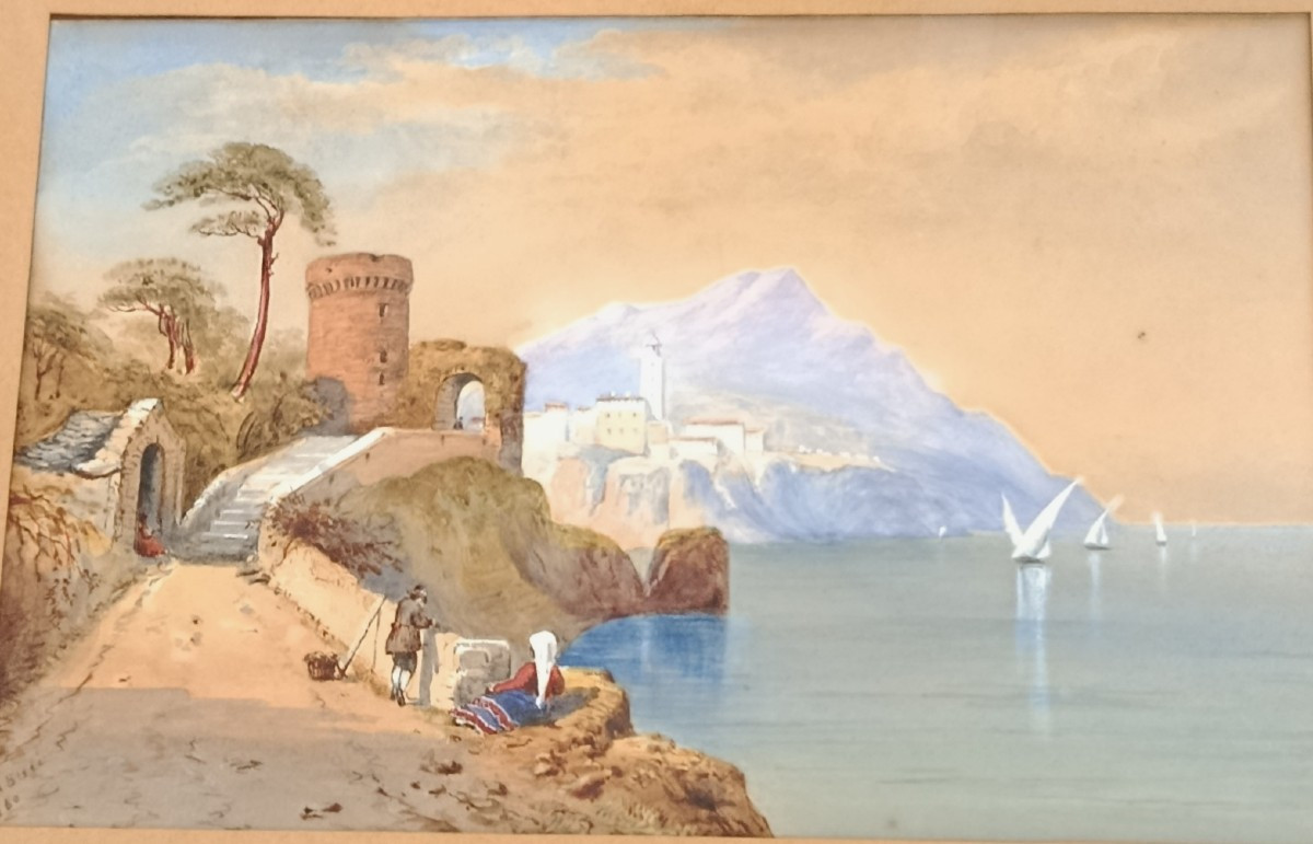 Watercolor XIX "on The Coast Of Genoa" 