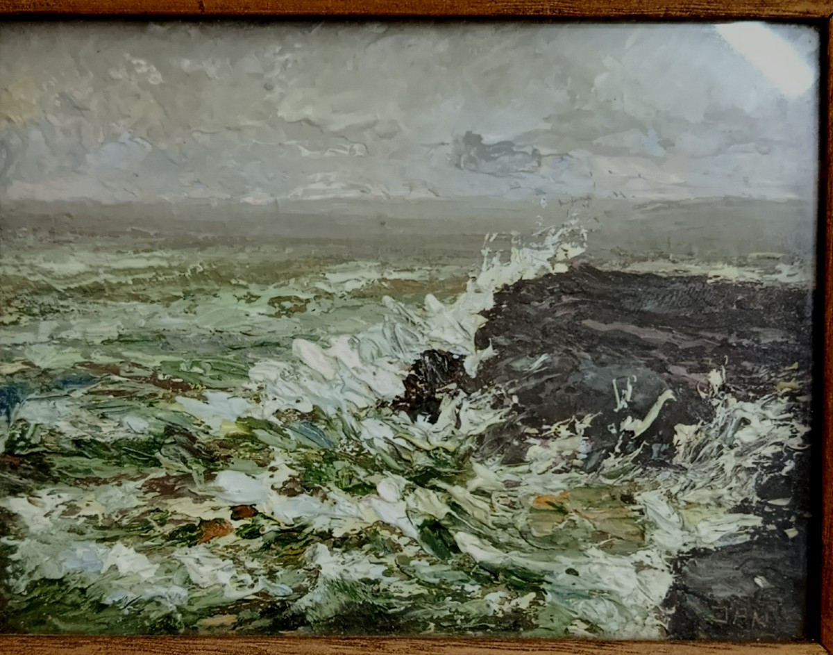 Jan Starace "sables-d'olonne" Oil On Cardboard XX