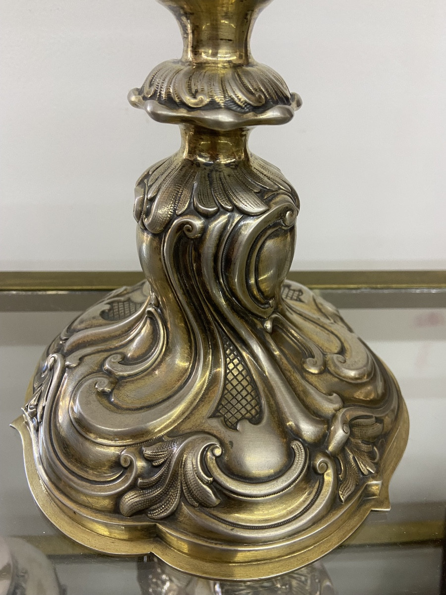 Bougeoir en argent 800 Krausnick & Co-photo-2