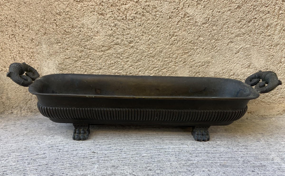 Coupe en bronze patiné XIX-photo-2