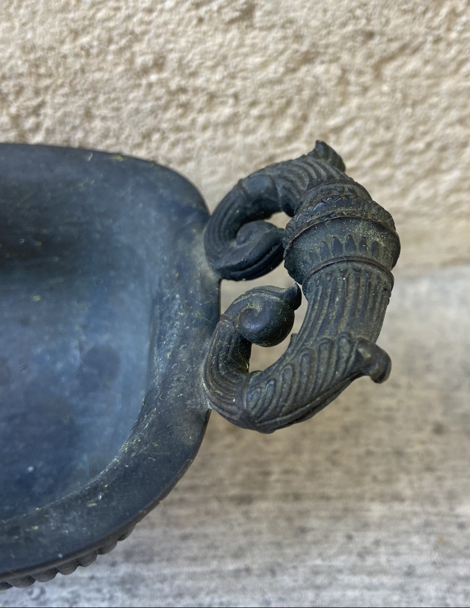 Coupe en bronze patiné XIX-photo-3