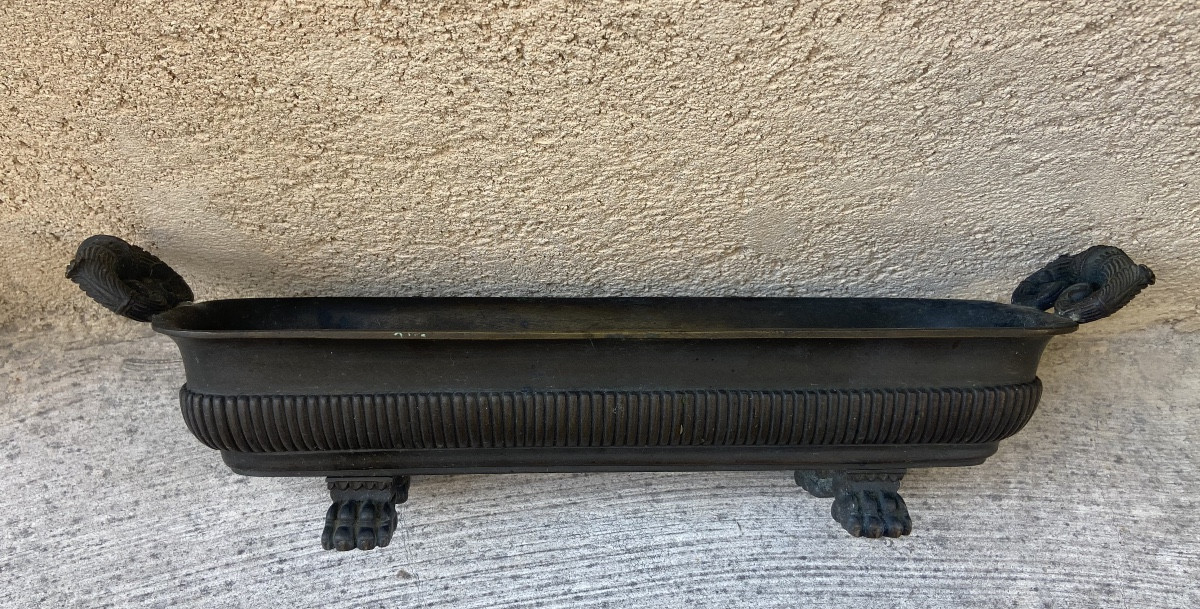 Coupe en bronze patiné XIX-photo-2